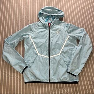 Nike Rare Blue Small N7 Hybrid Full Zip Hooded Running Jacket
